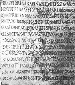 Iscrizione di Iulia Florentia
