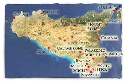 Map of Sicily